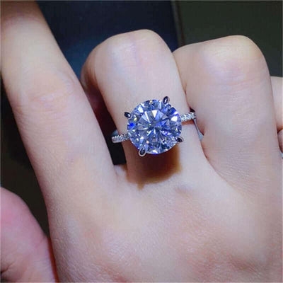 5 Carat Moissanite 925 Sterling Silver Ring - Ink Wave Creations