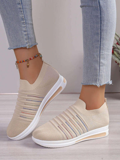Breathable Mesh Wedge Sneakers - Ink Wave Creations