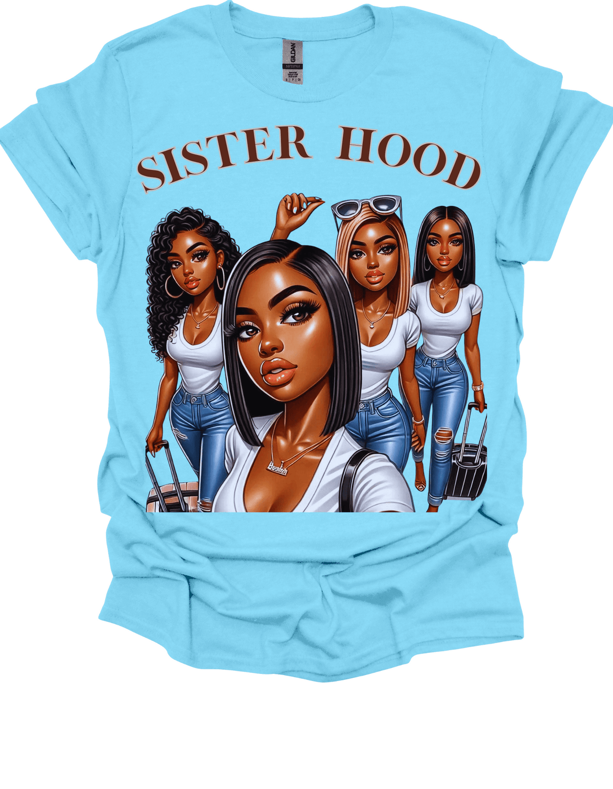 Baby Blue Sisterhood Strength Graphic Tee