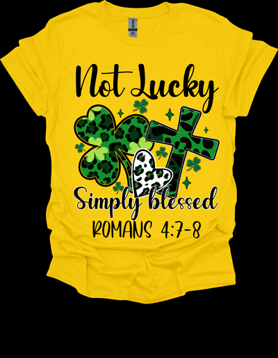 Not Lucky Simply Blessed Christian St. Patrick’s Day shirt