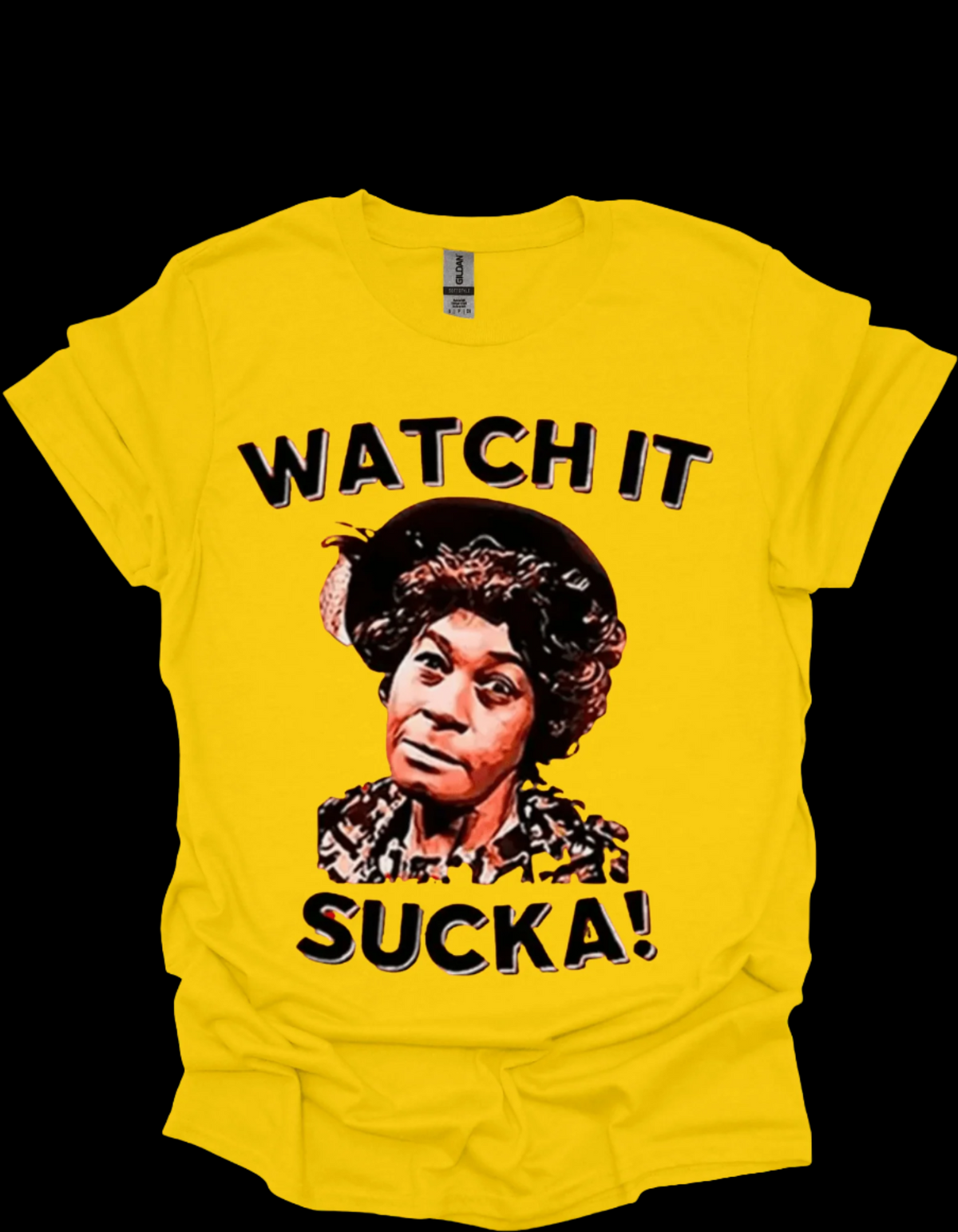 iconic comedy quote t-shirt - Watch It Sucka Retro Comedy Graphic Tee