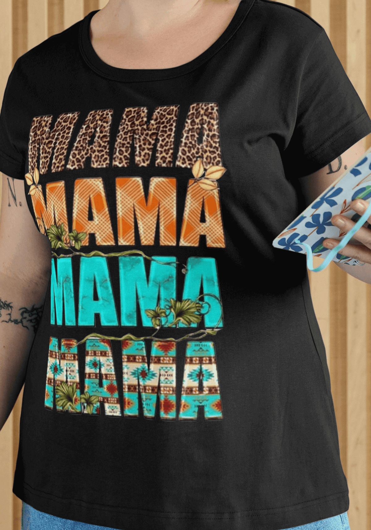 Mama Mama Mama Mama Custom Graphic T- shirt