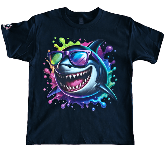 Neon Shark Bold Ocean Graphic Tee – Bold Ocean Vibes & Bright Graphic Tee