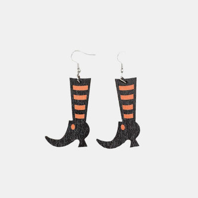 Alloy Wooden Boots Earrings - Ink Wave Creations