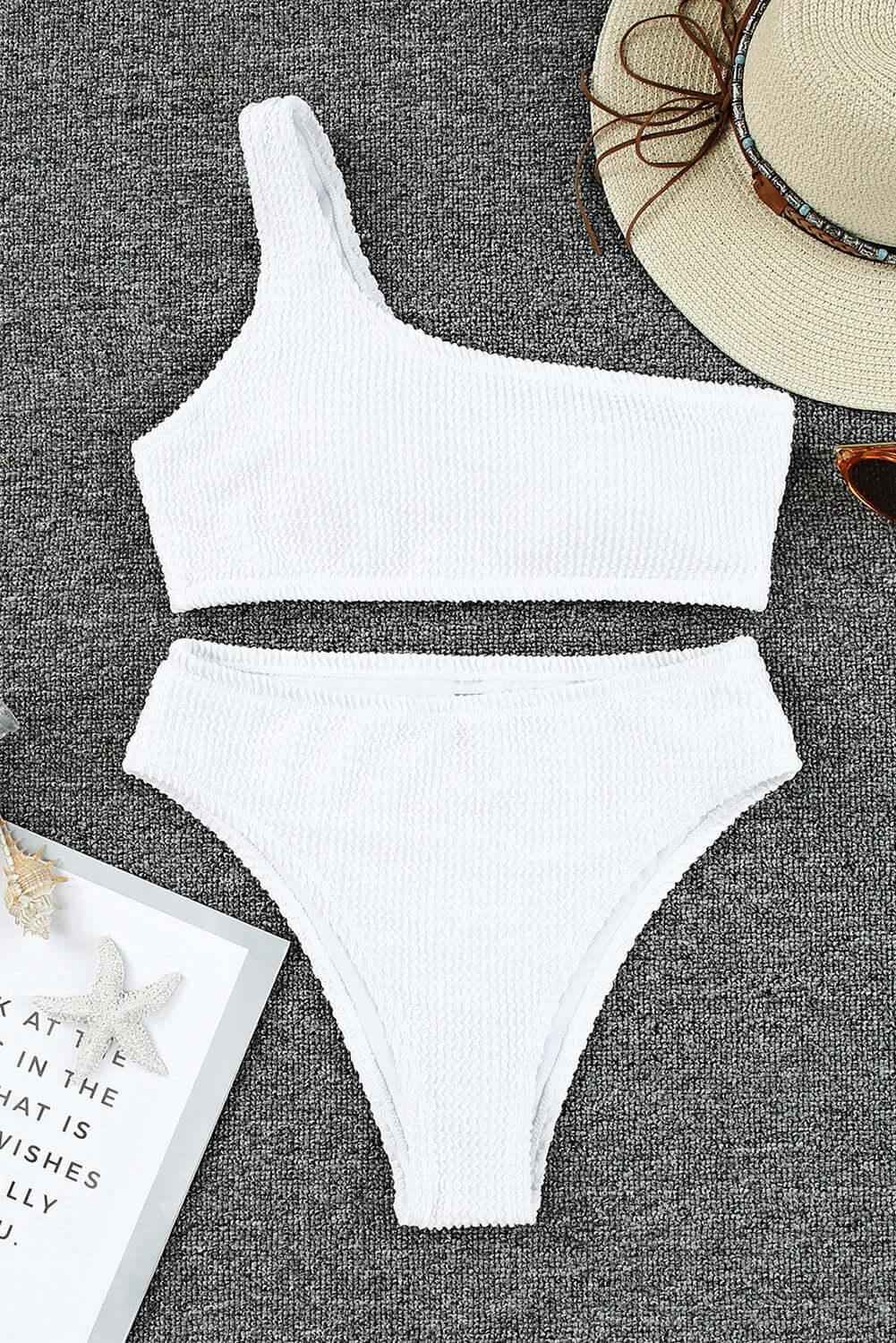 Single Shoulder Bikini Set - Ink Wave Creations