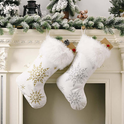 Snowflake Christmas Stocking - Ink Wave Creations