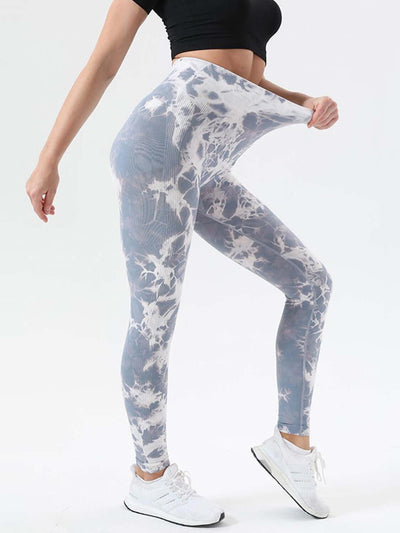 Tie-Dye High Waist Active Leggings - Ink Wave Creations