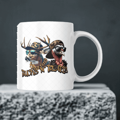 Bucks N Beards Ceramic Mug - Ink Wave Creations