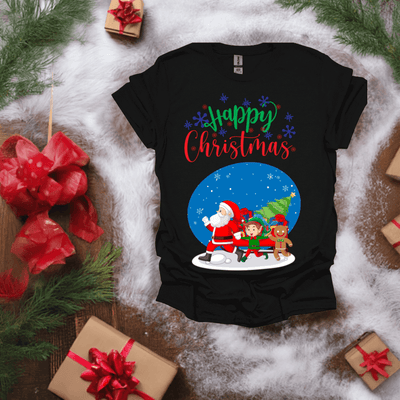 Happy Christmas T-Shirt – Festive Holiday Graphic Tee - Ink Wave Creations