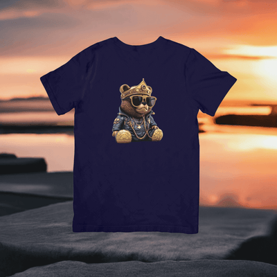 Crowned Bear Streetwear T-Shirt - Ink Wave Creations