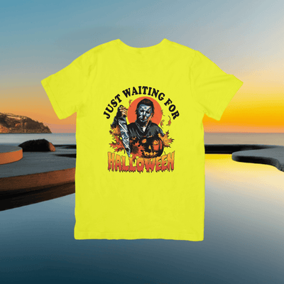 Mike Myers "Just Waiting on Halloween" T-shirt - Ink Wave Creations
