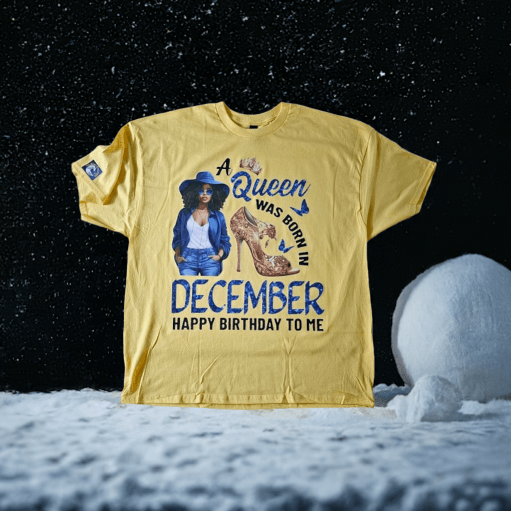 Queen Was Born in December Shirt - Celebrate Your December Birthday in Style - Ink Wave Creations