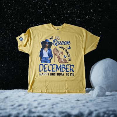 Queen Was Born in December Shirt - Celebrate Your December Birthday in Style - Ink Wave Creations