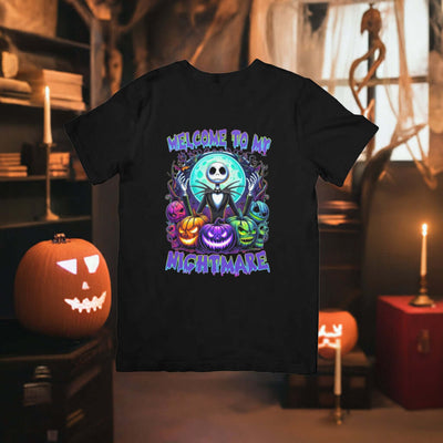 Jack Skellington "Welcome To My Nightmare Halloween T-shirt - Ink Wave Creations