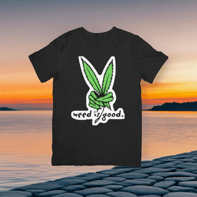 Peace - Weed is Good (420) T- shirt - Ink Wave Creations