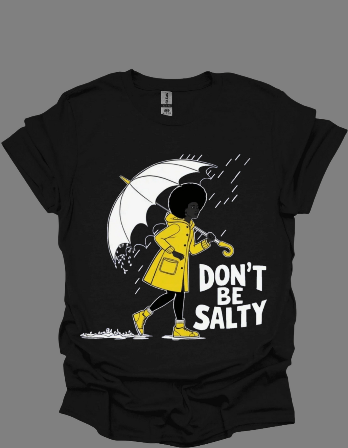 playful sarcasm Don’t Be Salty Funny Graphic Tee retro style