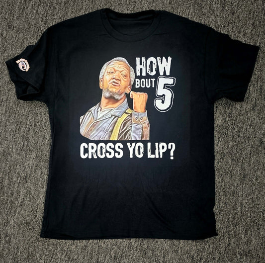 Red Foxx comedy t-shirt - 5 Across Your Lip Retro Comedy Graphic Tee