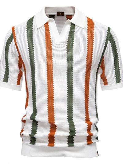 White Classic men’s polo shirt with short sleeves